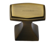 Heritage Brass Art Deco Design Cabinet Knob, Antique Brass - C0333 32-AT 
