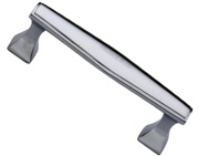 Heritage Brass Art Deco Design Cabinet Pull Handle (Various Lengths), Polished Chrome - C0334-PC