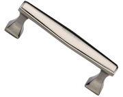 Heritage Brass Art Deco Design Cabinet Pull Handle (Various Lengths), Polished Nickel - C0334-PNF