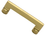 Heritage Brass Apollo Design Cabinet Pull Handle (96mm, 128mm, 160mm, 203mm OR 256mm c/c), Polished Brass - C0345-PB