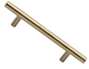 Heritage Brass T Bar Design Cabinet Pull Handle (101mm, 128mm, 160mm OR 203mm C/C), Satin Brass - C0361-SB