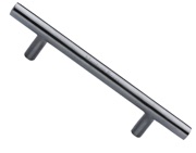 Heritage Brass T Bar Design Cabinet Pull Handle (101mm, 128mm, 160mm OR 203mm C/C), Satin Chrome - C0361-SC