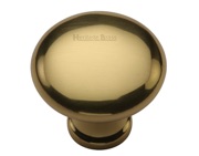 Heritage Brass Mushroom Design Cabinet Knob (32mm OR 38mm), Polished Brass - C113-PB