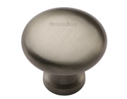 Heritage Brass Mushroom Design Cabinet Knob (32mm OR 38mm), Satin Nickel - C113-SN