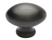 Heritage Brass Oval Design Cabinet Knob (32mm OR 38mm), Matt Bronze - C114-MB