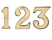 Heritage Brass 0-9 Self Adhesive Numerals (51mm - 2