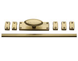 Heritage Brass Espagnolette Bolt (Provided With 1M & 1.5M Bar), Satin Brass - C1688-SB