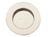Heritage Brass Round Flush Pull, Polished Nickel - C1835-PNF