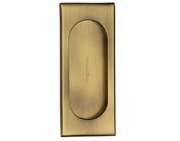 Heritage Brass Flush Pull Handle (105mm), Antique Brass - C1850-AT