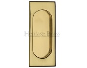 Heritage Brass Flush Pull Handle (105mm), Polished Brass - C1850-PB 