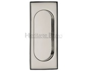 Heritage Brass Flush Pull Handle (105mm), Polished Nickel - C1850-PNF 