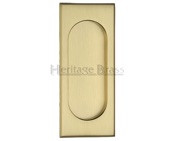 Heritage Brass Flush Pull Handle (105mm), Satin Brass - C1850-SB 