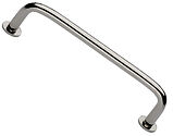 Heritage Brass Wire Design Cabinet Pull Handle With 16mm Circular Rose (96mm, 128mm OR 160mm C/C), Polished Nickel - C2156-PNF