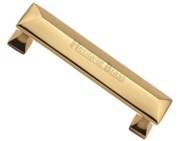 Heritage Brass Pyramid Design Cabinet Pull Handle (Various Lengths), Polished Brass - C2231-PB