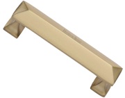Heritage Brass Pyramid Design Cabinet Pull Handle (Various Lengths), Satin Brass - C2231-SB