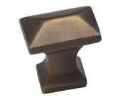 Heritage Brass Anvil Design Pyramid Cabinet Knob, Antique Brass - C2232-AT