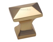 Heritage Brass Anvil Design Pyramid Cabinet Knob, Polished Brass - C2232-PB