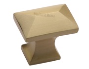 Heritage Brass Anvil Design Pyramid Cabinet Knob, Satin Brass - C2232-SB