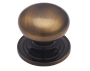 Heritage Brass Round Design Cabinet Knob (25mm, 32mm, 38mm Or 48mm), Antique Brass - C2240-AT