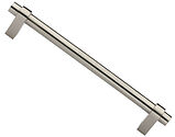 Heritage Brass Industrial Design Cabinet Pull Handle (128mm, 160mm, 192mm OR 256mm C/C), Satin Nickel  - C2480-SN