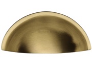 Heritage Brass Cabinet Drawer Pull Handle (57mm C/C), Satin Brass - C2760-SB