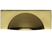 Heritage Brass Cabinet Drawer Pull Handle (57mm C/C), Polished Brass - C2764-PB