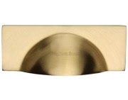 Heritage Brass Cabinet Drawer Pull Handle (57mm C/C), Satin Brass - C2764-SB