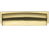 Heritage Brass Shropshire Cabinet Drawer Cup Pull Handle (76mm/96mm OR 152mm C/C), Polished Brass - C2765-PB