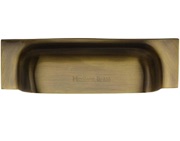 Heritage Brass Cabinet Drawer Pull Handle (76mm/96mm OR 152mm/178mm C/C), Antique Brass - C2766-AT