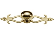 Heritage Brass Oval Cabinet Knob On Backplate, Polished Brass - C3072-PB