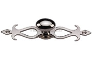Heritage Brass Oval Cabinet Knob On Backplate, Polished Nickel - C3072-PNF