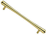 Heritage Brass T Bar Raindrop Cabinet Pull Handle (128mm, 192mm OR 256mm C/C), Polished Brass - C3570-PB