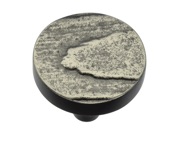 Heritage Brass Fossil Range Round Pine Cabinet Knob (32mm OR 38mm), Aged Nickel - C3697-AN