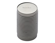 Heritage Brass Cylindrical Ribbed Cabinet Knob, Polished Nickel - C3850-PNF