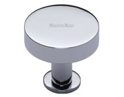 Heritage Brass Disc Cabinet Knob With Base (32mm OR 38mm), Polished Chrome - C3885-PC