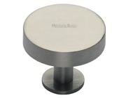Heritage Brass Disc Cabinet Knob With Base (32mm OR 38mm), Satin Nickel - C3885-SN