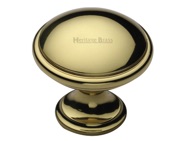 Heritage Brass Domed Cabinet Knob (32mm OR 38mm), Polished Brass - C3950-PB