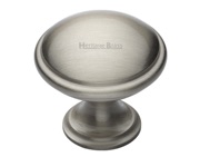 Heritage Brass Domed Cabinet Knob (32mm OR 38mm), Satin Nickel - C3950-SN