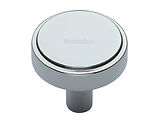 Heritage Brass Stepped Disc Cabinet Knob (32mm OR 38mm), Polished Chrome - C3952-PC