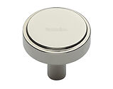Heritage Brass Stepped Disc Cabinet Knob (32mm OR 38mm), Polished Nickel - C3952-PNF