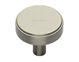 Heritage Brass Stepped Disc Cabinet Knob (32mm OR 38mm), Satin Nickel - C3952-SN