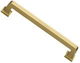 Heritage Brass Square Vintage Cabinet Drawer Pull Handle (101mm, 152mm, 203mm OR 254mm C/C), Satin Brass - C3964-SB