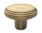 Heritage Brass Stepped Oval Cabinet Knob, Satin Brass - C3975-SB