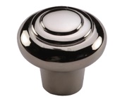 Heritage Brass Round Bead Design Cabinet Knob (32mm OR 38mm), Polished Nickel - C3985-PNF 