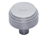 Heritage Brass Round Stepped Cabinet Knob (32mm OR 38mm), Satin Chrome - C3987-SC