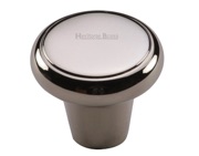 Heritage Brass Edge Design Round Cabinet Knob (32mm OR 38mm), Polished Nickel - C3990-PNF 