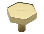 Heritage Brass Hexagon Cabinet Knob (32mm OR 38mm), Polished Brass - C4344-PB