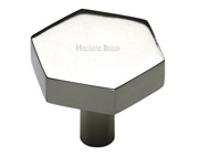 Heritage Brass Hexagon Cabinet Knob (32mm OR 38mm), Polished Nickel - C4344-PNF