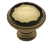 Heritage Brass Hand Beaten Design Cabinet Knob, Polished Brass - C4545-PB 