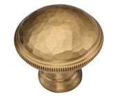 Heritage Brass Hand Beaten Design Cabinet Knob, Satin Brass - C4545-SB 